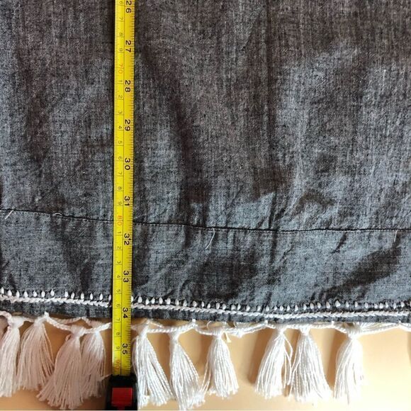 Subtle Luxury Fringe Tassel Dress 100% Cotton Embroidery Size Medium/Large NWOT - Picture 12 of 12